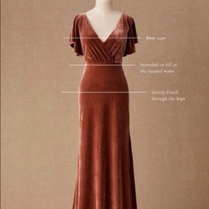 Elegant Rust Evening Gown